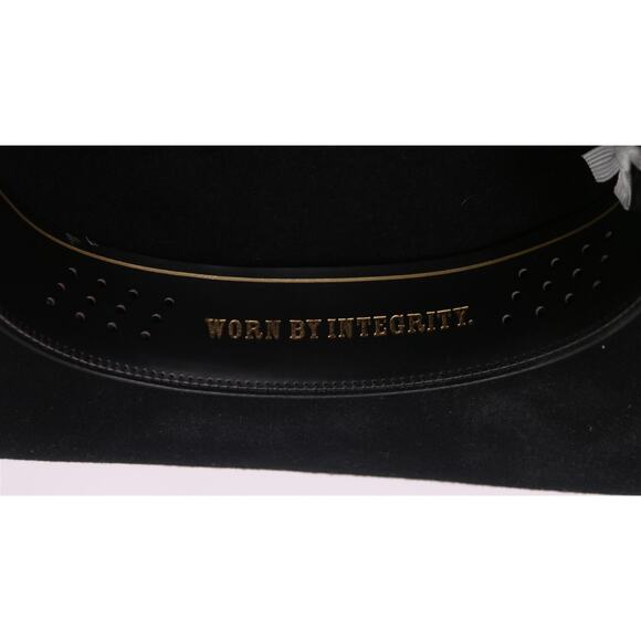 Bailey Black Angora Blent Rabbit Felt XXXX Cowboy Hat 7 (56) - Picture 7 of 11